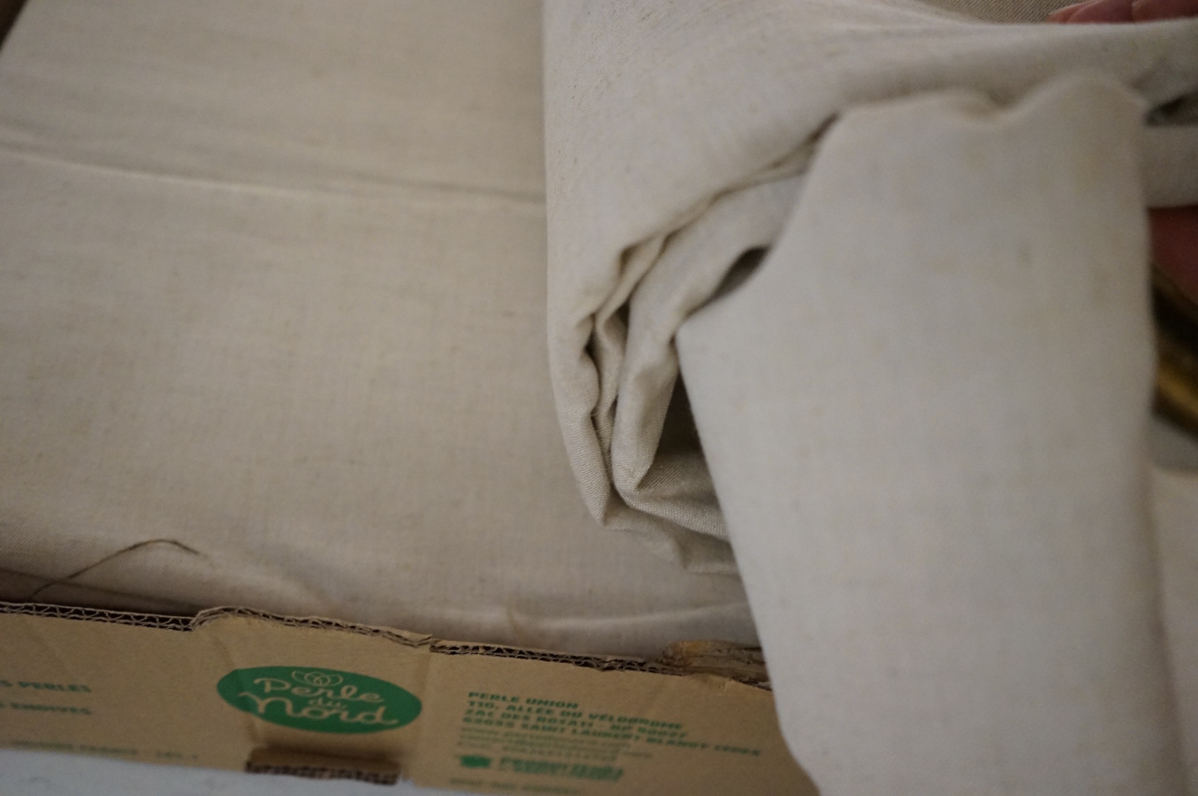 Six lengths of various French provincial coarse woven linen approx. 1.10 x 600cm
